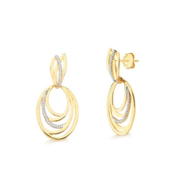 JOYAS CARAVANAS OVALADAS baño de oro 18k