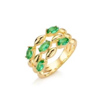 JOYAS ANILLO SEED, TAMAÑO 24 baño de oro 18k