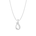 JOYAS GARGANTILLA PINGENTE CURVAS CON PIEDRAS DE CIRCONIAS PLATA 925