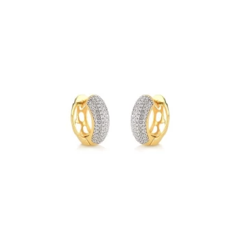 JOYAS AROS CLIC MEDIO baño de oro 18k