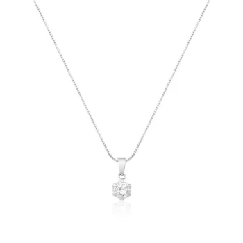 JOYAS GARGANTILLA PUNTO DE LUZ CON PIEDRAS DE CIRCONIAS 6MM PLATA 925