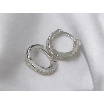 JOYAS AROS CLIC CON INCRUSTACIONES DE CIRCORNIAS PLATA 925