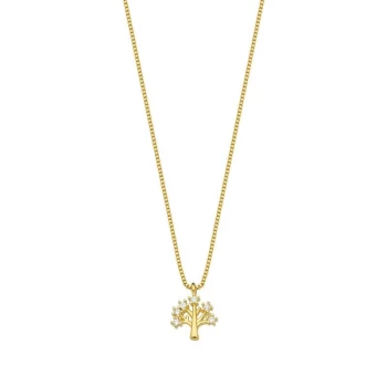 JOYAS GARGANTILLA ARBOL DE LA VIDA CON PIEDRAS baño de oro 18k