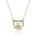 JOYAS GARGANTILLA NIÑO Y NIÑA PIEDRAS DE ZIRCONIAS baño de oro 18k