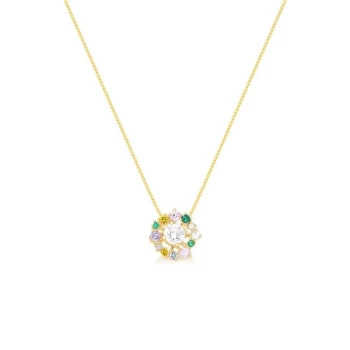 JOYAS GARGANTILLA PIEDRA COLORIDAS baño de oro 18k