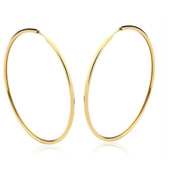 JOYAS CARAVANAS ARO REDONDO baño oro 18k