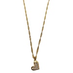 JOYAS GARGANTILLAS CORAZON CON PIEDRAS baño de oro 18k