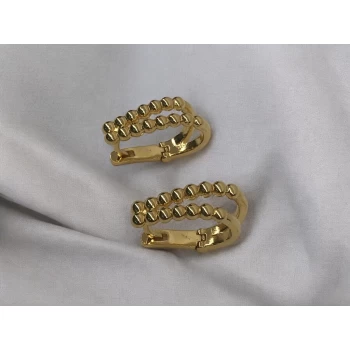 JOYAS CARAVANA PERLAS 11X8 baño de oro 18k