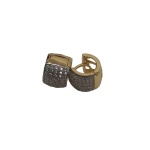 JOYAS CARAVANA HOJAS CIRCONIAS baño de oro 18k