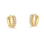 JOYAS CARAVANA CLICK REDONDO 10X11 baño de oro 18k