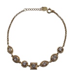 JOYAS PULSERA BLISS CON PIEDRAS 18 baño de oro 18k