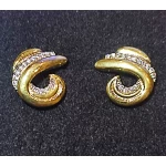 JOYAS CARAVANAS VUELTAS LISO Y CON PIEDRAS baño de oro 18k