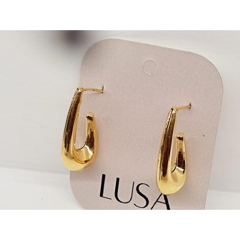 JOYAS CARAVANAS DELICADO ARO LARGO baño de oro 18k
