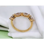 JOYAS ANILLO CUATRO PIEDRAS, TAMAÑO 18 baño de oro 18k